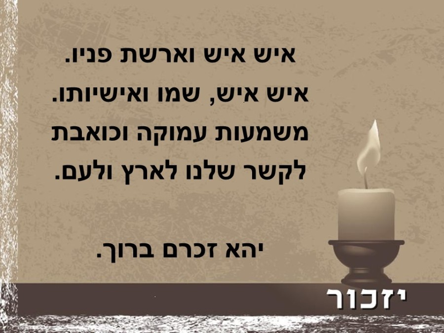 יום הזיכרון לחללי מערכות ישראל ולנפגעי פעולות האיבה רשימת הנופלים